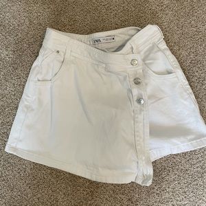 Zara White Denim Skort